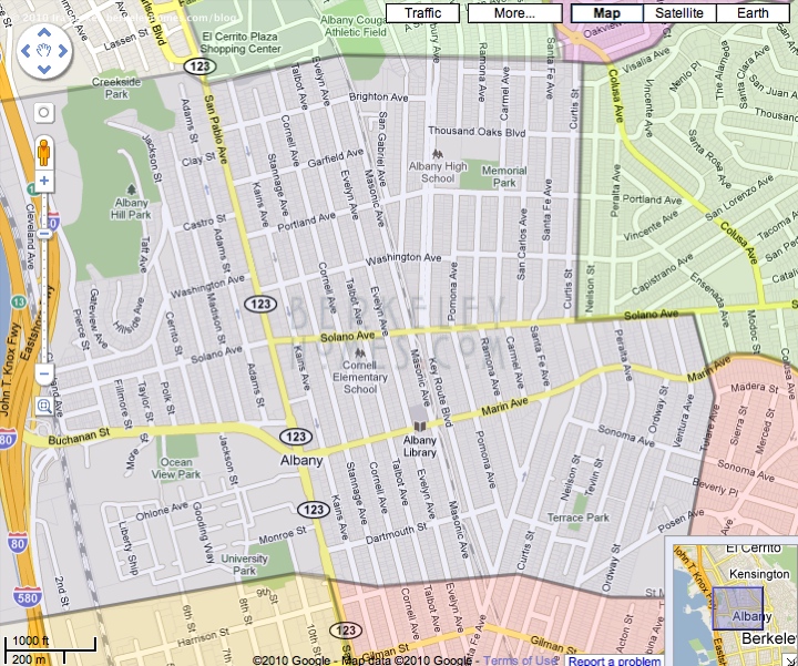 Albany California Street Map