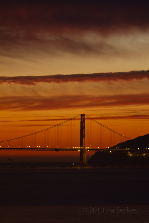Golden Gate Bridge Sunset from Albany Hill